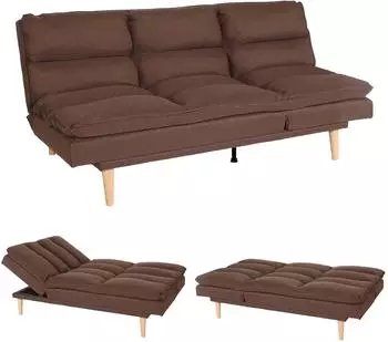 MCW Schlafsofa MCW-M79, Textil, braun, Liegefl&auml;che 180x110cm (MCW-M79)
