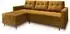 Masseno Milo L Ecksofa L-Form mit Schlaffunktion & Bettkasten, gelb, 220x140cm (MILO L KRONOS 01)