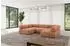 ALTDECOR Garvo-U1 Ecksofa U-Form Velours apricot 285x190x70cm (800001617009)