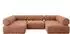 ALTDECOR Garvo-U1 Ecksofa U-Form Velours apricot 285x190x70cm (800001617009)
