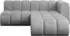 ALTDECOR Darnel-L1 Ecksofa L-Form, Velours, hellgrau, 205x177x70cm (800001228578)