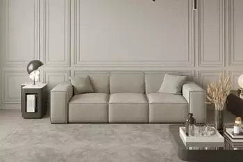 Fun Möbel CELES 3-Sitzer Sofa Opera Velvet creme
