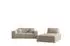 Fun Möbel Celes Premium Sofa-Set 2-teilig mit Chaiselongue, Velvet, sand