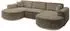 ALTDECOR MARI-U1-v1 Wohnlandschaft U-Form Velours dunkelbraun 303x171x83cm (800001617034)