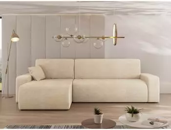 Mirjan24 Piano L Ecksofa mit Bettkasten und Schlaffunktion, Wellenfeder, L-Form (Lima 46)