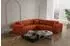 Fun Möbel Ecksofa CHANTAL Opera Velvet, orange (CHANTAL)