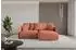 ALTDECOR ONESK-L Ecksofa mit Schlaffunktion und Bettkasten, Velours, apricot (800001322423)