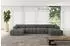 ALTDECOR Tesso-U2 Modulares Ecksofa U-Form, Bouclé, grau, 380x160x70cm (800001327882)