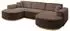 ALTDECOR MARI-U1-v2 Wohnlandschaft U-Form, Velours, braun, 303x171x83cm (800001617145)