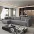 Masseno OLVERA Ecksofa L-Form mit Schlaffunktion und Bettkasten, grau (OLVERA KRONOS 15)