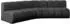 ALTDECOR Montra-L1 Ecksofa L-Form 5-Sitzer Velours schwarz 290x174cm (800001570275)