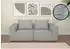 MCW Sofa O54 2-Sitzer modular, Stoff 300g/m², hellgrau, 194x63x97cm (O54)