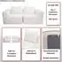 MCW Sofa O54 2-Sitzer modular, Stoff 300g/m², hellgrau, 194x63x97cm (O54)