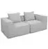 MCW Sofa O54 2-Sitzer modular, Stoff 300g/m², hellgrau, 194x63x97cm (O54)