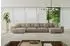 ALTDECOR ESKAR-U2 Ecksofa U-Form mit Schlaffunktion und Bettkasten, braun, 464x176x72cm (800001616995)