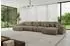 ALTDECOR ESKAR-U2 Ecksofa U-Form mit Schlaffunktion und Bettkasten, braun, 464x176x72cm (800001616995)