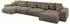 ALTDECOR ESKAR-U2 Ecksofa U-Form mit Schlaffunktion und Bettkasten, braun, 464x176x72cm (800001616995)