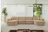ALTDECOR MARI-U2-v2 Wohnlandschaft U-Form, Textil, beige, 388x171x83cm (800001617206)