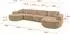 ALTDECOR MARI-U2-v2 Wohnlandschaft U-Form, Textil, beige, 388x171x83cm (800001617206)