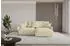 ALTDECOR ONESK-L-v1 Ecksofa mit Schlaffunktion und Bettkasten, Velours, beige, 216x177cm (800001321420)