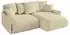 ALTDECOR ONESK-L-v1 Ecksofa mit Schlaffunktion und Bettkasten, Velours, beige, 216x177cm (800001321420)