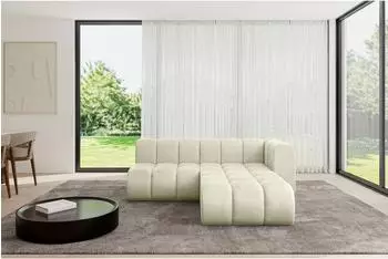 ALTDECOR Darnel-L1 Ecksofa L-Form, Velours, beige, 205x177cm (800001228599)