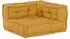 vidaXL Modulares 2-Sitzer-Sofa Stoff gelb 140x70x36cm