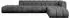 ALTDECOR Zuvon-L2 Ecksofa L-Form, Velours, dunkelgrau, 387x177cm (800001554801)