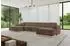 ALTDECOR IREA-U2 Ecksofa U-Form, Velvet, braun, 386x165x80cm (800001202333)