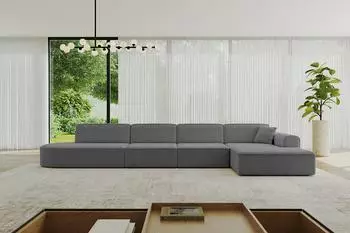 ALTDECOR IREA-L3-v3 Ecksofa L-Form Boucl&eacute;, olivgr&uuml;n, 412x165cm (800001202528)