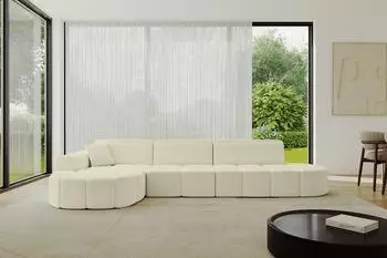 ALTDECOR Livo-L2 Ecksofa L-Form, Textil, beige, 337x173cm (800001363345)
