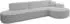 ALTDECOR Ecksofa MARI-L2-v3 L-Form, Bouclé, hellgrau, 328x171x83cm (MARI-L2-v3)