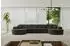 ALTDECOR TARO-U2 Wohnlandschaft U-Form, Velvet, schwarz, 388x171x79,5cm (800001616717)