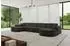 ALTDECOR TARO-U2 Wohnlandschaft U-Form, Velvet, schwarz, 388x171x79,5cm (800001616717)