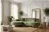 WFL GROUP Hana Loft Ecksofa 3-Sitzer L-Form, Bouclé, grün (800001517502)