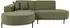 WFL GROUP Hana Loft Ecksofa 3-Sitzer L-Form, Bouclé, grün (800001517502)