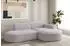 Fun Möbel PALMA XS Ecksofa, Stoff Ascot Rose, Ottomane rechts