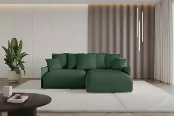 ALTDECOR ONESK-L-v1 Ecksofa mit Schlaffunktion und Bettkasten, L-Form, gr&uuml;n, 216x177cm (800001321351)
