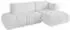 ALTDECOR Cloud-L Ecksofa mit Schlaffunktion und Bettkasten, Bouclé, weiß, L-Form 280x185cm (CLOUD-L)