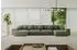 ALTDECOR ESKAR-U2 Ecksofa U-Form mit Schlaffunktion und Bettkasten, hellgrün, 464x176x72cm (800001616914)