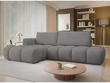 Mirjan24 Soffi Ecksofa L-Form mit Schlaffunktion und Bettkasten, greige, 283x166cm (Velo 635)