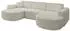ALTDECOR MARI-U1-v3 Ecksofa U-Form, cremeweiß, 303x171x83cm (800001202194)