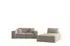 Fun Möbel Celes Premium Sofa-Set 2-teilig mit Chaiselongue, Velvet, beige