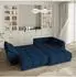 Masseno ORENTI R-S Ecksofa L-Form mit Schlaffunktion, Velours, blau (ORENTI R-S MATT VELVET 79)