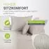 Juskys Tirano Ecksofa L-Form, Samt, beige, mit Ottomane