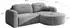 Masseno Amilia M Ecksofa L-Form mit Schlaffunktion und Bettkasten, braun (AMILIA M L-S MONOLITH 29)