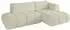 ALTDECOR Cloud-L Ecksofa mit Schlaffunktion und Bettkasten, Bouclé, beige, L-Form 280x185cm (800001146548)
