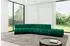 ALTDECOR Brilo-L1 Ecksofa L-Form, Velours, dunkelgrün, 380x174cm