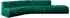 ALTDECOR Brilo-L1 Ecksofa L-Form, Velours, dunkelgrün, 380x174cm