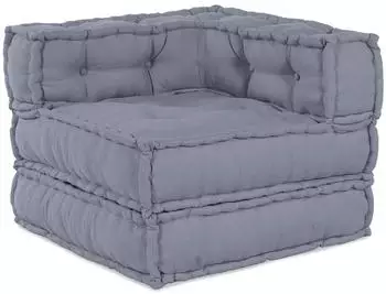 vidaXL Modularer Pouffe grau 70x70x54cm Stoff (4019045)